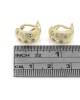 Flush Set Diamond Miniature Curved Earrings